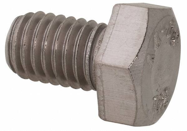 Value Collection - M8x1.25mm Metric Coarse, 12mm Length Under Head Hex Head Cap Screw - Fully Threaded, Grade 316 & Austenitic A4 Stainless Steel, Uncoated, 13mm Hex - USA Tool & Supply