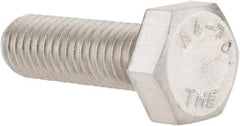 Value Collection - M8x1.25mm Metric Coarse, 25mm Length Under Head Hex Head Cap Screw - Fully Threaded, Grade 316 & Austenitic A4 Stainless Steel, Uncoated, 13mm Hex - USA Tool & Supply