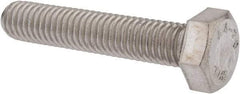 Value Collection - M8x1.25mm Metric Coarse, 40mm Length Under Head Hex Head Cap Screw - Fully Threaded, Grade 316 & Austenitic A4 Stainless Steel, Uncoated, 13mm Hex - USA Tool & Supply