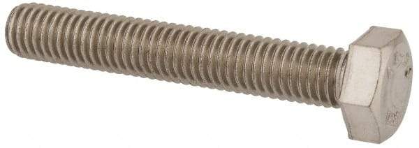 Value Collection - M8x1.25mm Metric Coarse, 50mm Length Under Head Hex Head Cap Screw - Fully Threaded, Grade 316 & Austenitic A4 Stainless Steel, Uncoated, 13mm Hex - USA Tool & Supply