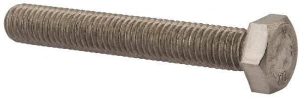 Value Collection - M8x1.25mm Metric Coarse, 55mm Length Under Head Hex Head Cap Screw - Fully Threaded, Grade 316 & Austenitic A4 Stainless Steel, Uncoated, 13mm Hex - USA Tool & Supply