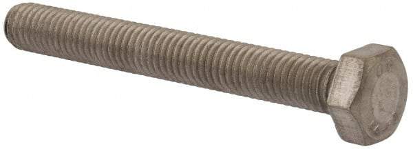 Value Collection - M8x1.25mm Metric Coarse, 65mm Length Under Head Hex Head Cap Screw - Fully Threaded, Grade 316 & Austenitic A4 Stainless Steel, Uncoated, 13mm Hex - USA Tool & Supply