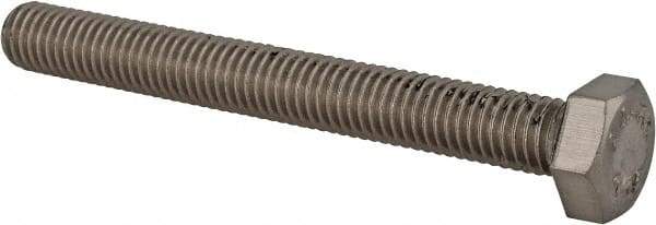 Value Collection - M8x1.25mm Metric Coarse, 70mm Length Under Head Hex Head Cap Screw - Fully Threaded, Grade 316 & Austenitic A4 Stainless Steel, Uncoated, 13mm Hex - USA Tool & Supply