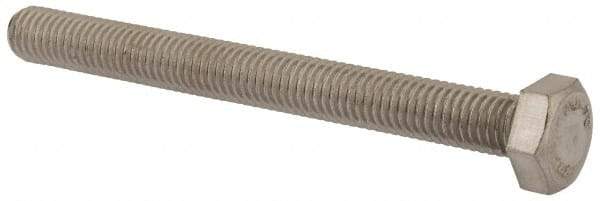 Value Collection - M8x1.25mm Metric Coarse, 80mm Length Under Head Hex Head Cap Screw - Fully Threaded, Grade 316 & Austenitic A4 Stainless Steel, Uncoated, 13mm Hex - USA Tool & Supply