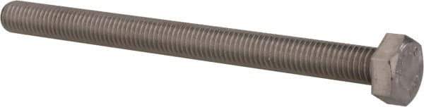 Value Collection - M8x1.25mm Metric Coarse, 100mm Length Under Head Hex Head Cap Screw - Fully Threaded, Grade 316 & Austenitic A4 Stainless Steel, Uncoated, 13mm Hex - USA Tool & Supply