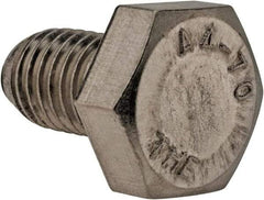 Value Collection - M10x1.50mm Metric Coarse, 16mm Length Under Head Hex Head Cap Screw - Fully Threaded, Grade 316 & Austenitic A4 Stainless Steel, Uncoated, 17mm Hex - USA Tool & Supply