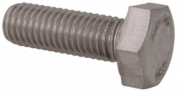 Value Collection - M10x1.50mm Metric Coarse, 30mm Length Under Head Hex Head Cap Screw - Fully Threaded, Grade 316 & Austenitic A4 Stainless Steel, Uncoated, 17mm Hex - USA Tool & Supply