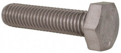 Value Collection - M10x1.50mm Metric Coarse, 40mm Length Under Head Hex Head Cap Screw - Fully Threaded, Grade 316 & Austenitic A4 Stainless Steel, Uncoated, 17mm Hex - USA Tool & Supply