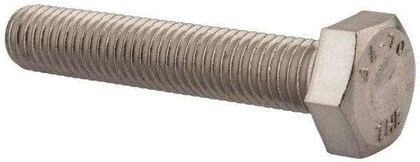 Value Collection - M10x1.50mm Metric Coarse, 55mm Length Under Head Hex Head Cap Screw - Fully Threaded, Grade 316 & Austenitic A4 Stainless Steel, Uncoated, 17mm Hex - USA Tool & Supply