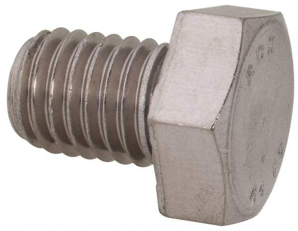Value Collection - M12x1.75mm Metric Coarse, 16mm Length Under Head Hex Head Cap Screw - Fully Threaded, Grade 316 & Austenitic A4 Stainless Steel, Uncoated, 19mm Hex - USA Tool & Supply