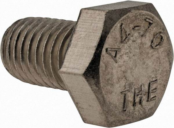 Value Collection - M12x1.75mm Metric Coarse, 20mm Length Under Head Hex Head Cap Screw - Fully Threaded, Grade 316 & Austenitic A4 Stainless Steel, Uncoated, 19mm Hex - USA Tool & Supply