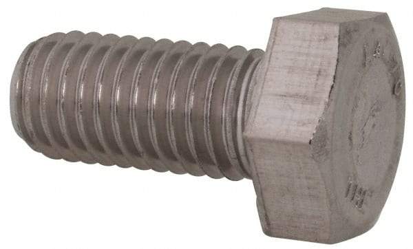 Value Collection - M12x1.75mm Metric Coarse, 25mm Length Under Head Hex Head Cap Screw - Fully Threaded, Grade 316 & Austenitic A4 Stainless Steel, Uncoated, 19mm Hex - USA Tool & Supply