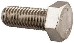Value Collection - M12x1.75mm Metric Coarse, 30mm Length Under Head Hex Head Cap Screw - Fully Threaded, Grade 316 & Austenitic A4 Stainless Steel, Uncoated, 19mm Hex - USA Tool & Supply
