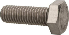 Value Collection - M12x1.75mm Metric Coarse, 35mm Length Under Head Hex Head Cap Screw - Fully Threaded, Grade 316 & Austenitic A4 Stainless Steel, Uncoated, 19mm Hex - USA Tool & Supply