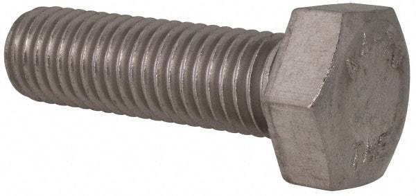 Value Collection - M12x1.75mm Metric Coarse, 40mm Length Under Head Hex Head Cap Screw - Fully Threaded, Grade 316 & Austenitic A4 Stainless Steel, Uncoated, 19mm Hex - USA Tool & Supply