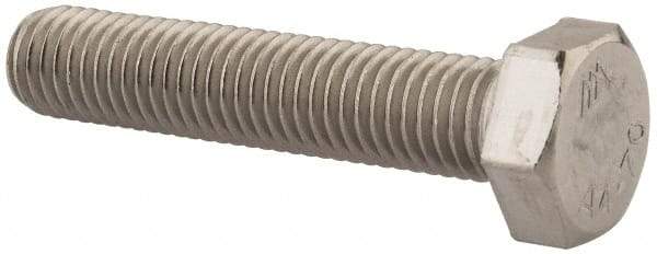 Value Collection - M12x1.75mm Metric Coarse, 60mm Length Under Head Hex Head Cap Screw - Fully Threaded, Grade 316 & Austenitic A4 Stainless Steel, Uncoated, 19mm Hex - USA Tool & Supply