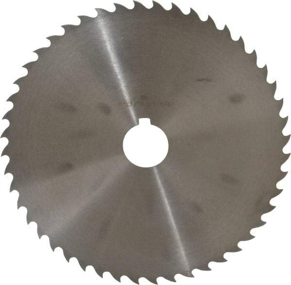 Value Collection - 8" Diam x 3/32" Blade Thickness x 1-1/4" Arbor Hole Diam, 48 Tooth Slitting and Slotting Saw - Arbor Connection, Right Hand, Uncoated, High Speed Steel, Concave Ground, Contains Keyway - USA Tool & Supply