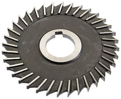 Keo - 4" Blade Diam x 1/4" Blade Thickness, 1" Hole, 36 Teeth, High Speed Steel Side Chip Saw - Straight Tooth, Arbor Connection, Right Hand Cut, Uncoated, with Keyway - USA Tool & Supply