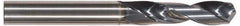 Tungaloy - 3/8" 130° Spiral Flute Solid Carbide Screw Machine Drill Bit - TiAlN Finish, Right Hand Cut, 2.362" Flute Length, 4.133" OAL, Standard Point, Straight Shank - USA Tool & Supply