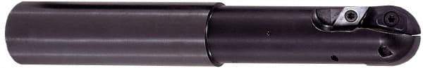 Tungaloy - 1-1/4" Cut Diam, 1.811" Max Depth of Cut, 1-1/4" Shank Diam, 7.03" OAL, Indexable Ball Nose End Mill - 4-3/4" Head Length, Straight Shank, EBP Toolholder, DCMW 11T304, ZPET 125 Insert - USA Tool & Supply