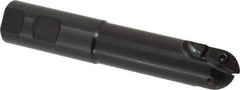 Tungaloy - 1" Cut Diam, 0.827" Max Depth of Cut, 1" Shank Diam, 5.53" OAL, Indexable Ball Nose End Mill - 3-1/4" Head Length, Straight Shank, EBP Toolholder, ZPET 100 Insert - USA Tool & Supply
