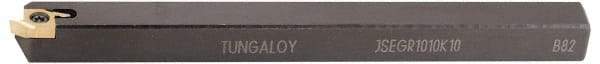 Tungaloy - JSEG, External, Right Hand, Indexable Grooving Tool Holder - J10E Insert Compatibility, 10mm Shank Height, 10mm Shank Width, 125mm OAL - USA Tool & Supply