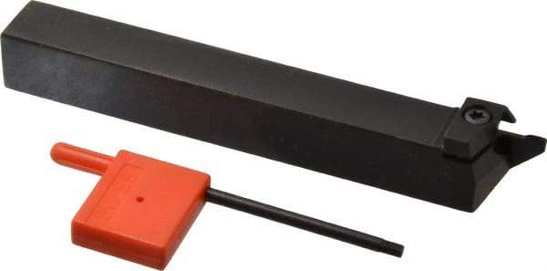 Tungaloy - JCGWS, Right Hand Cut, 0.787" Max Workpc Diam, JCGN 200F Insert, Indexable Cutoff Toolholder - 10mm Max Depth of Cut, 0.63" Shank Width, 0.63" Shank Height, 4.92" OAL - USA Tool & Supply