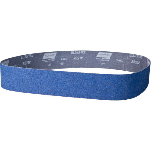 2 × 48″ BlueFire Cloth Narrow Benchstand Belt 80 Grit R821P Zirconia Alumina - USA Tool & Supply