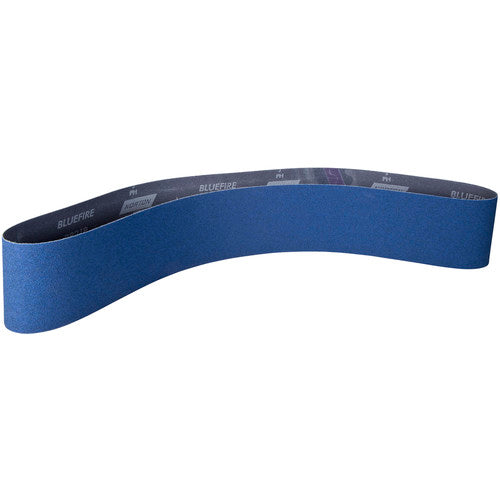 2 × 72″ BlueFire Cloth Narrow Benchstand Belt 36 Grit R821P Zirconia Alumina - USA Tool & Supply