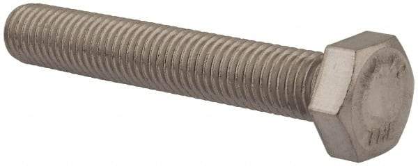 Value Collection - M12x1.75mm Metric Coarse, 75mm Length Under Head Hex Head Cap Screw - Fully Threaded, Grade 316 & Austenitic A4 Stainless Steel, Uncoated, 19mm Hex - USA Tool & Supply