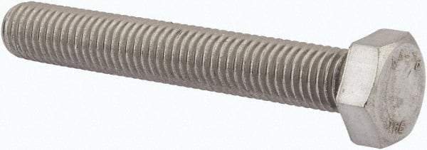 Value Collection - M12x1.75mm Metric Coarse, 80mm Length Under Head Hex Head Cap Screw - Fully Threaded, Grade 316 & Austenitic A4 Stainless Steel, Uncoated, 19mm Hex - USA Tool & Supply