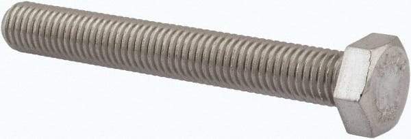 Value Collection - M12x1.75mm Metric Coarse, 90mm Length Under Head Hex Head Cap Screw - Fully Threaded, Grade 316 & Austenitic A4 Stainless Steel, Uncoated, 19mm Hex - USA Tool & Supply