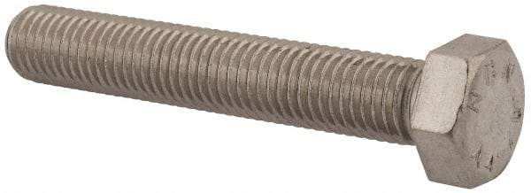 Value Collection - M18x2.50mm Metric Coarse, 110mm Length Under Head Hex Head Cap Screw - Fully Threaded, Grade 316 & Austenitic A4 Stainless Steel, Uncoated, 27mm Hex - USA Tool & Supply
