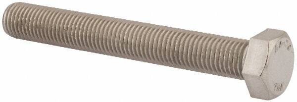 Value Collection - M20x2.50mm Metric Coarse, 150mm Length Under Head Hex Head Cap Screw - Fully Threaded, Grade 316 & Austenitic A4 Stainless Steel, Uncoated, 30mm Hex - USA Tool & Supply