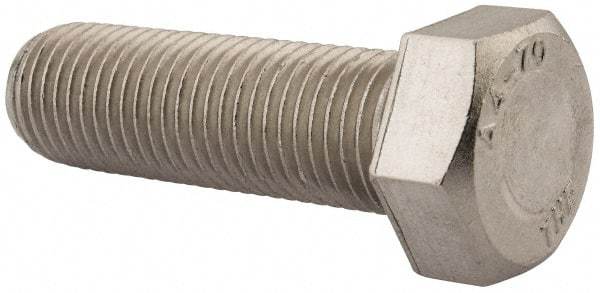 Value Collection - M22x2.50mm Metric Coarse, 70mm Length Under Head Hex Head Cap Screw - Fully Threaded, Grade 316 & Austenitic A4 Stainless Steel, Uncoated, 34mm Hex - USA Tool & Supply