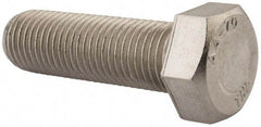 Value Collection - M22x2.50mm Metric Coarse, 70mm Length Under Head Hex Head Cap Screw - Fully Threaded, Grade 316 & Austenitic A4 Stainless Steel, Uncoated, 34mm Hex - USA Tool & Supply