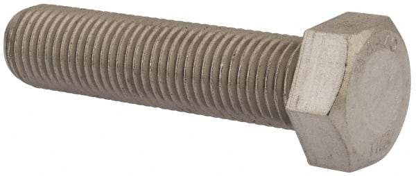 Value Collection - M22x2.50mm Metric Coarse, 90mm Length Under Head Hex Head Cap Screw - Fully Threaded, Grade 316 & Austenitic A4 Stainless Steel, Uncoated, 34mm Hex - USA Tool & Supply