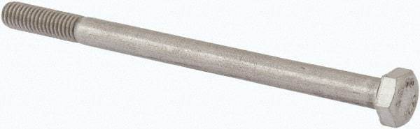 Value Collection - M6x1.00mm Metric Coarse, 90mm Length Under Head Hex Head Cap Screw - Partially Threaded, Grade 316 & Austenitic A4 Stainless Steel, Uncoated, 10mm Hex - USA Tool & Supply