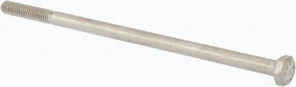 Value Collection - M6x1.00mm Metric Coarse, 130mm Length Under Head Hex Head Cap Screw - Partially Threaded, Grade 316 & Austenitic A4 Stainless Steel, Uncoated, 10mm Hex - USA Tool & Supply