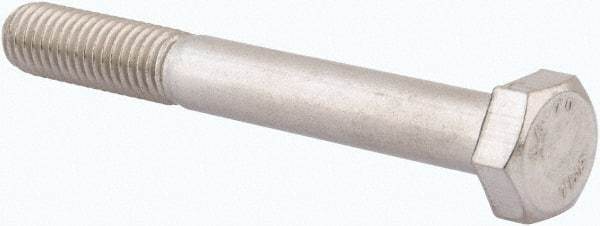 Value Collection - M8x1.25mm Metric Coarse, 65mm Length Under Head Hex Head Cap Screw - Partially Threaded, Grade 316 & Austenitic A4 Stainless Steel, Uncoated, 13mm Hex - USA Tool & Supply