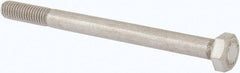 Value Collection - M8x1.25mm Metric Coarse, 100mm Length Under Head Hex Head Cap Screw - Partially Threaded, Grade 316 & Austenitic A4 Stainless Steel, Uncoated, 13mm Hex - USA Tool & Supply
