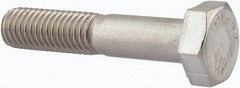 Value Collection - M10x1.50mm Metric Coarse, 50mm Length Under Head Hex Head Cap Screw - Partially Threaded, Grade 316 & Austenitic A4 Stainless Steel, Uncoated, 17mm Hex - USA Tool & Supply