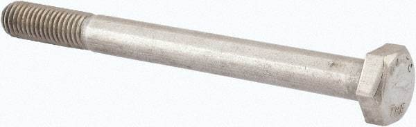 Value Collection - M10x1.50mm Metric Coarse, 110mm Length Under Head Hex Head Cap Screw - Partially Threaded, Grade 316 & Austenitic A4 Stainless Steel, Uncoated, 17mm Hex - USA Tool & Supply