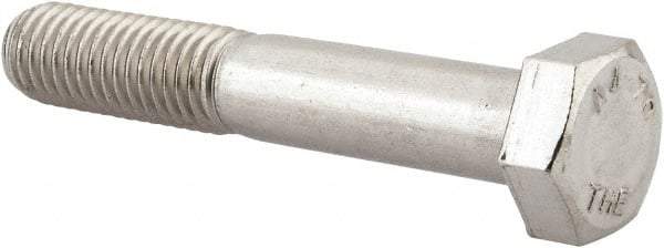 Value Collection - M12x1.75mm Metric Coarse, 70mm Length Under Head Hex Head Cap Screw - Partially Threaded, Grade 316 & Austenitic A4 Stainless Steel, Uncoated, 19mm Hex - USA Tool & Supply