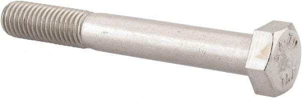 Value Collection - M12x1.75mm Metric Coarse, 90mm Length Under Head Hex Head Cap Screw - Partially Threaded, Grade 316 & Austenitic A4 Stainless Steel, Uncoated, 19mm Hex - USA Tool & Supply