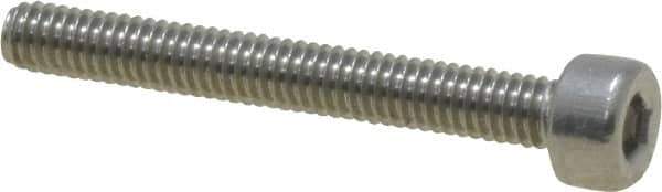 Value Collection - M2.5x0.45 Metric Coarse Hex Socket Drive, Socket Cap Screw - Grade 18-8 & Austenitic A2 Stainless Steel, Uncoated, Partially Threaded, 20mm Length Under Head - USA Tool & Supply