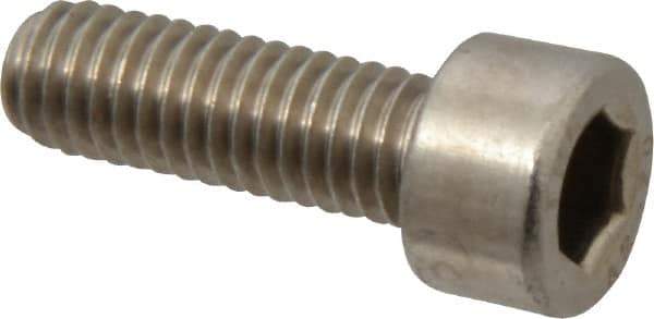 Value Collection - M6x1.00 Metric Coarse Hex Socket Drive, Socket Cap Screw - Grade 18-8 & Austenitic A2 Stainless Steel, Uncoated, Fully Threaded, 18mm Length Under Head - USA Tool & Supply