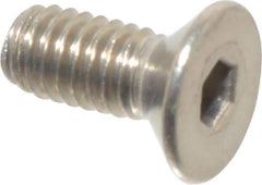 Value Collection - M2.5x0.45 Metric Coarse Hex Socket Drive, 90° Flat Screw - Grade 18-8 & Austenitic A2 Stainless Steel, Fully Threaded, 6mm OAL - USA Tool & Supply