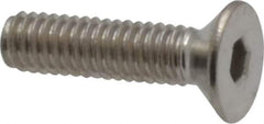 Value Collection - M2.5x0.45 Metric Coarse Hex Socket Drive, 90° Flat Screw - Grade 18-8 & Austenitic A2 Stainless Steel, Fully Threaded, 10mm OAL - USA Tool & Supply