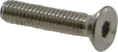 Value Collection - M2.5x0.45 Metric Coarse Hex Socket Drive, 90° Flat Screw - Grade 18-8 & Austenitic A2 Stainless Steel, Fully Threaded, 12mm OAL - USA Tool & Supply